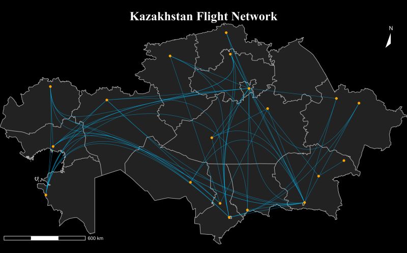 Kazakhstan Flight Network
